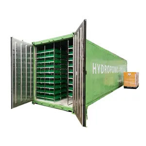 40ft الشعير العلف حاوية | المائية الخضراء آلة لتصنيع العلف لمزرعة الألبان