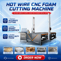 Machine de découpe de mousse à fil chaud CNC 5 axes 3D pour polystyrène expansé (EPS) avec moteur et contrôle Mach3 pour mousse EPS/EPE/XPS
