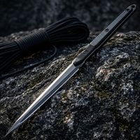 Couteau de survie en acier OEM 5Cr13Mov, brise-glace, outil tactique EDC, couteau de camping à lame fixe personnalisable pour les marques en gros