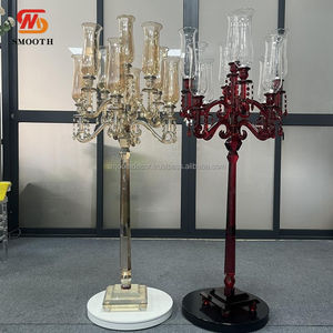 Offre Spéciale LISSE Bougeoir de table à 12 bras de haute qualité en métal doré - Product Image 4