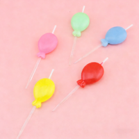 Bougies d'anniversaire et de Noël en forme de ballon, couleur macaron romantique, écologiques, non parfumées, pour fêtes, mariages, décoration de la maison
