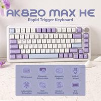 Teclado Mecánico AJAZZ AK820 75% con Interruptores Intercambiables en Caliente, RGB, para Juegos, con Perilla, Cableado, Bluetooth 2.4G para PC y Mac