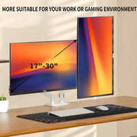 Support de bureau pour ordinateur portable à double écran M22B, bras de support pour écran, support de table pivotant pour écran de 17 à 30 pouces