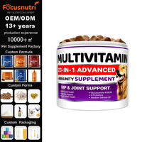 Compléments multivitaminés personnalisés pour chiens, sous forme de bouchées molles, avec glucosamine, MSM, probiotiques, huile de saumon, pour la santé des articulations, de la digestion, du système immunitaire, de la peau et du pelage, et contre les allergies saisonnières.