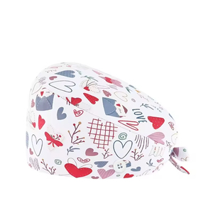 Bonnets chirurgicaux dentaires doublés satin avec boutons, imprimés motifs de dessins animés, pour infirmières, respirants, pour le personnel médical et les salons de beauté - Product Image 2