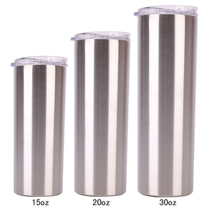 20oz doble pared vaso con tapas y pajitas slim vacío vaso pitillo de acero inoxidable aislado vaso pitillo con paja - Product Image 5