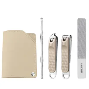 Top Seller Durable Sharp Nail Cutter Manicure Tools Fingernails Clipper Set With Nano Nail File and Ear Pick