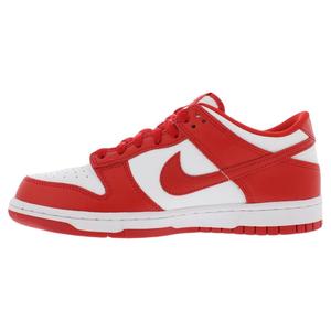 Chaussures Dunk Low PU GS pour garçons, blanc et rouge universitaire, style basketball, confortables, à lacets, toutes saisons - Product Image 3