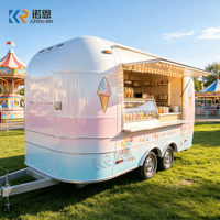 Camion de café mobile, remorque alimentaire, camion de restauration, chariot à boissons commercial, remorque de cuisine entièrement équipée