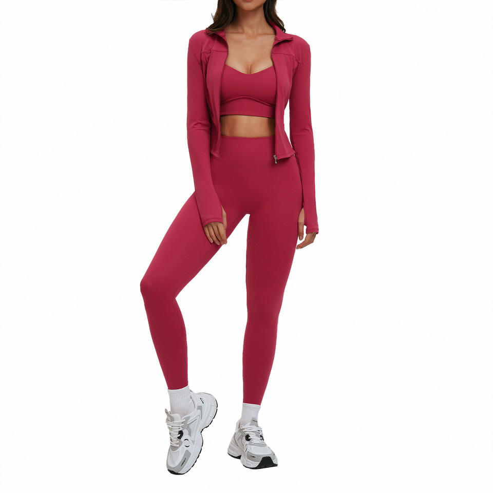 Naked Feel Open Back Quick Dry 2 Piece Yoga Set Women Slim Fit Outdoor 
