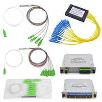 Harga Pabrik Mini PLC 1/8 0.9mm 1x8 Tabung Baja Kelas Telekomunikasi FTTH Dukungan Jaringan 5G Splitter Serat Optik Tanpa Konektor