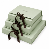 Boîte cadeau de luxe personnalisée avec ruban, fermeture magnétique, boîte d'emballage rigide en papier pour parfums, cosmétiques, cadeaux
