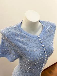 AIMEISI Nuovo Set Elegante da <span class=keywords><strong>Donna</strong></span> per Ramadan, Due Pezzi con Cardigan Lavorato a Maglia e Abito con Bretelle, Texture Jacquard 3D <span class=keywords><strong>in</strong></span> Pizzo - Product Image 4