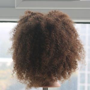 Tête de Mannequin de cheveux bouclés de haute qualité avec de vrais cheveux humains femmes africaines tressage pratique tête d'entraînement poupée - Product Image 6