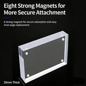 Marcos de Fotos Transparentes, Magnéticos, de Doble Cara, Acrílicos, sin Marco, Cuadrados, para Exhibición en Escritorio, Regalo - Product Image 3