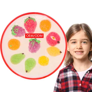 OEM Bonbons gommeux mignons de haute qualité pour les enfants Support immunitaire Dragon Bonbons mous à la vitamine C en forme de fruit véritable