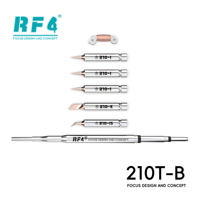 Kit de Reparación de Teléfonos Móviles y Auriculares RF4 210T-B con Puntas de Soldadura Metálicas, Cable de Conexión, Micro Soldadura, Restauración de PCB