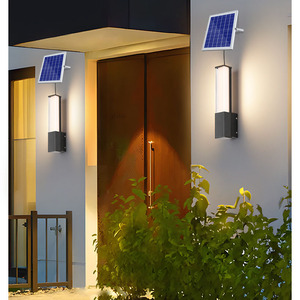 ไฟติดผนัง LED พลังงานแสงอาทิตย์แบบยาว กันน้ำ IP65 สำหรับตกแต่งสวนภายนอก - Product Image 3