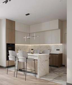 Mobili da Cucina Moderni CBMmart dal Design Personalizzabile in Toni Neutri per <span class=keywords><strong>Cucine</strong></span> Contemporanee con Design Gratuito - Product Image 5