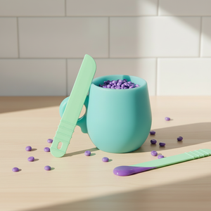 Gobelet chauffant en silicone antiadhésif, écologique et étanche pour la cire, compatible micro-ondes, pour la fusion des perles de cire dure - Product Image 6