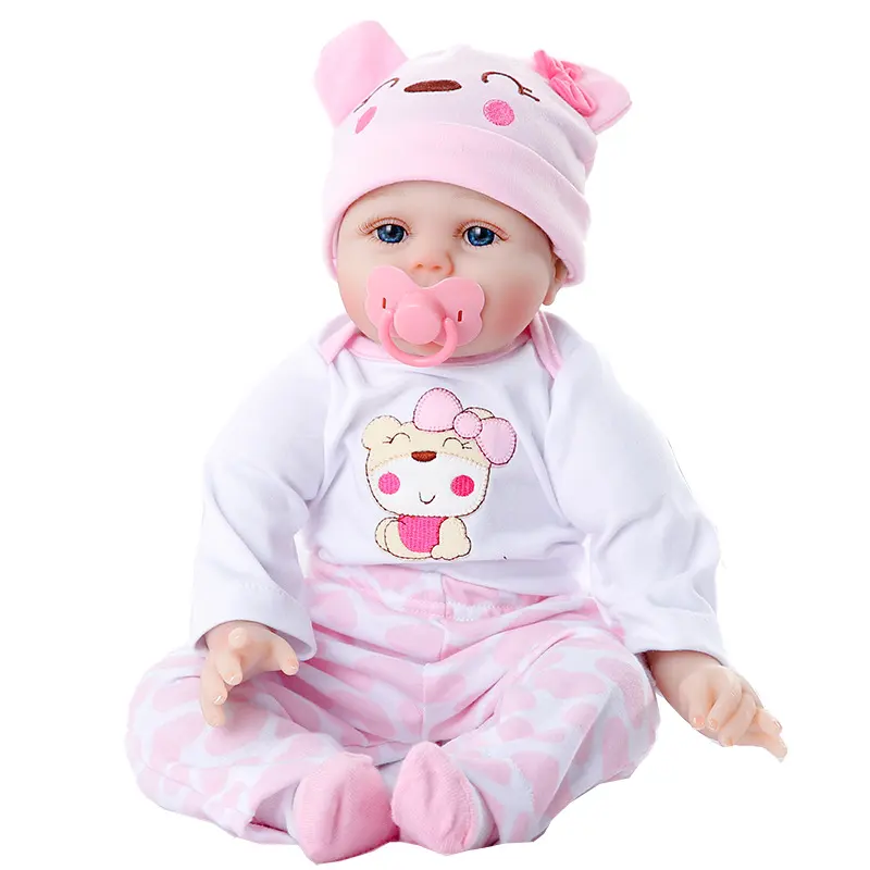 55cm Reborn Baby Dolls Silicone Cute Soft Babies For Girls Fashion Bebe Reborn Dolls Newborn baby doll