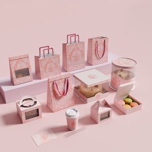 High Quality Custom LOGO Takeaway Food Packaging Kraft Paper Dessert <b>Cake</b> <b>Bags</b> Packaged Food Paper <b>Bags</b> - Product Image 2