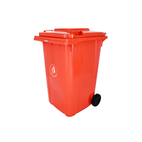 Poubelle à roulettes en plastique pour l'extérieur 360L avec roues