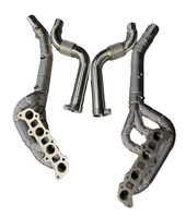 Système d'échappement universel en acier inoxydable 304 avec bouclier thermique pour collecteur Ford Mustang 5.0
