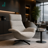 Fauteuil lounge ergonomique moderne à dossier haut en tissu avec base croisée pour zone de réception, bureau, usage commercial