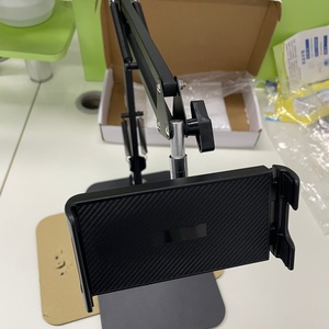 Soporte Universal Ajustable para Teléfono Móvil y Tablet de Aleación de Aluminio Negro, Soporte Plegable para Escritorio de 4-12 Pulgadas - Product Image 2