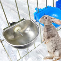 Abreuvoir automatique en acier inoxydable pour volailles, poulets, lapins, cailles, poules, avec fixation par pince pour cage, pour ferme et jardin