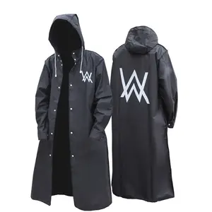 उच्च गुणवत्ता ईवा यूनिसेक्स रेनकोट Thickened निविड़ अंधकार जैकेट महिलाओं पुरुषों काले डेरा डाले हुए निविड़ अंधकार बारिश पहनना