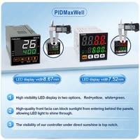 Controlador de Temperatura Industrial IP65 de Plástico con Baja Deriva a Baja Temperatura y Pequeño Exceso de Temperatura, PT100, Control PID Digital con Doble Pantalla