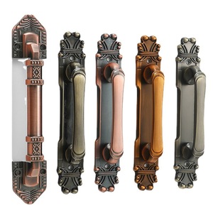 Manijas de puerta de bronce antiguo de estilo europeo, decoración de superficie de aleación de aluminio, fácil instalación para puertas y armarios de madera - Product Image 5