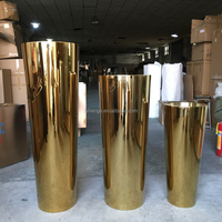 Vase de sol moderne de luxe en acier inoxydable de 36 pouces de hauteur pour plantes, décoration de mariage et de maison