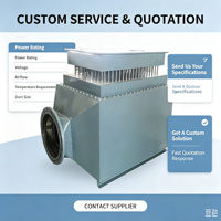 Chauffe-air électrique industriel pour conduits, élément chauffant en acier inoxydable personnalisé pour système de séchage CVC avec capteur de température