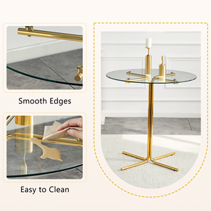 Tavolo Rotondo in Vetro Laminato Compatto per Esterni, Arredamento Moderno per Casa e Caffè, Tavolo <span class=keywords><strong>da</strong></span> Pranzo o Bar a <span class=keywords><strong>Parete</strong></span> - Product Image 3