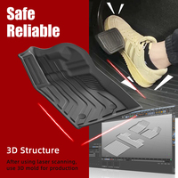 Tapis de coffre arrière 3D TPE MIPI toutes saisons, imperméable, antidérapant, résistant aux rayures, anti-poussière, facile à nettoyer, épaisseur 2,1 mm, ensemble complet RANGER