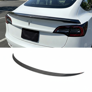 Aileron de coffre arrière en fibre de carbone sèche pour Tesla Model 3 Highland 2024 2023+ Nouvelle version style performance - Product Image 3
