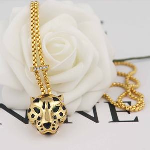 फैशन पैंथर लटकन गहने मढ़वाया 18k सोने उच्च गुणवत्ता गहने हार - Product Image 5