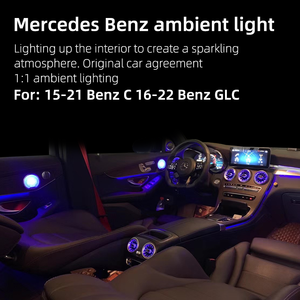 Iluminación ambiental para coche, turbina Led, ventilación de aire, luz ambiental Interior para Mercedes C W205 GLC X253 2015-2022 - Product Image 6