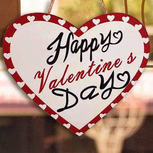 Valentine's Day Wooden Hanging Sign Door Sign Decorative Hanging Decoration Wall Plaque Ornament Proposal Home Heart