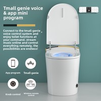 Toilette intelligente en céramique nouvelle génération, chauffage instantané, tout-en-un, entièrement automatique, couvercle relevable, sans restriction de pression d'eau