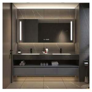 Custom Modern Design Wall Mounted Bathroom <b>Vanity</b> Double Sink Bathroom <b>Vanities</b> - Product Image 2