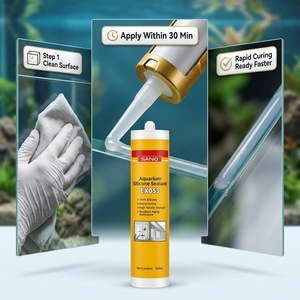 Scellant d'aquarium à séchage rapide EX053 <span class=keywords><strong>Silicone</strong></span> <span class=keywords><strong>Acétique</strong></span> 100% <span class=keywords><strong>Silicone</strong></span> Étanchéité Panneaux de Verre Aquarium Liaison Bois Travail du Bois Emballage - Product Image 1