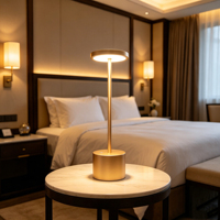 Lámpara de Mesa LED Táctil Recargable Moderna, Inalámbrica, de Aluminio, con Salida USB y Función de Banco de Energía para Restaurante, Hotel, Bar
