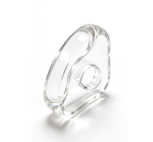 แหวนคริสตัลแก้วใสสีแซฟไฟร์ ดีไซน์เครื่องประดับจี้ห้อยคอ - Product Image 1