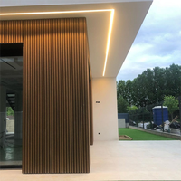 Panneau mural en WPC anti-eau à prix avantageux, co-extrusion, grille, façade, pour mur extérieur