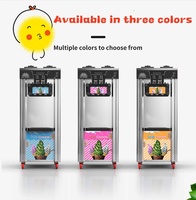Machine à glace molle commerciale 3 saveurs pour magasin de proximité avec système de refroidissement rapide et fonctionnement silencieux