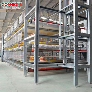 ฟาร์มสัตว์ปีกร้อยพันตัว ระบบให้อาหารไก่อัตโนมัติเต็มรูปแบบ ระบบกรงเลี้ยงไก่เนื้อแบบแบตเตอรี่ใหม่ โรงเรือนเลี้ยงไก่ - Product Image 4